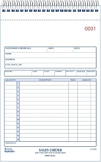 Rediform Sales Order Book, Wirebound, Numbered, 5.5 x 7.875 inches, 50 Duplicates (5L320S )
