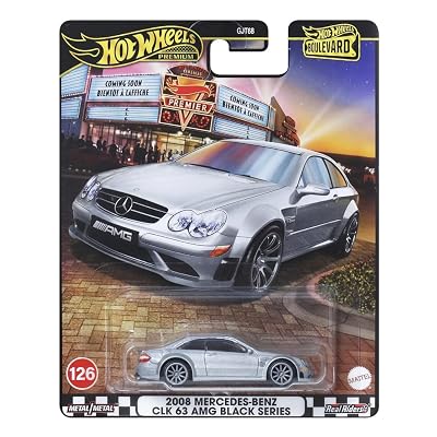 Hot Wheels Boulevard™ Mercedes Benz CLK 63 AMG Black Series Premium 1:64 Scale Sports Car, Full Metal Body Construction 