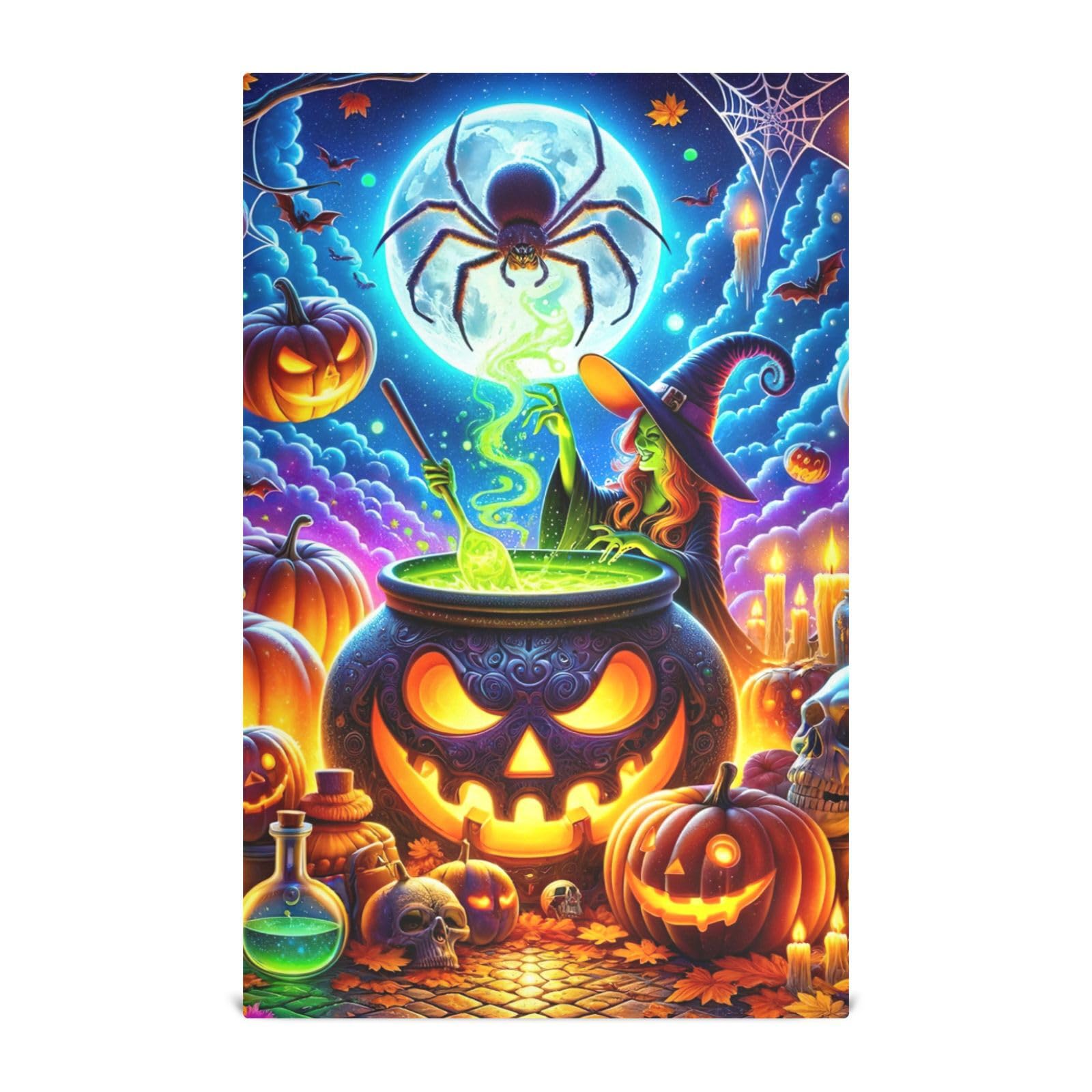 Torchon de cuisine décoratif pour préparer Halloween lot de 6 pièces
