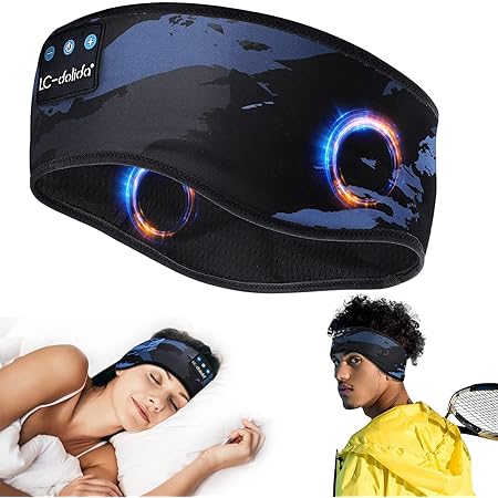 Perytong Wireless Sleep Headphones - Bluetooth Sports Headband With Ultra Thin Speakers