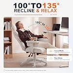 Dowinx Big and Tall Office Chair with Pocket Spring Cushion and Lumbar Support,High Back Computer Gaming Chair with Adiustable Ammrests,Executive Desk Chair with Footrest(Pu-White)