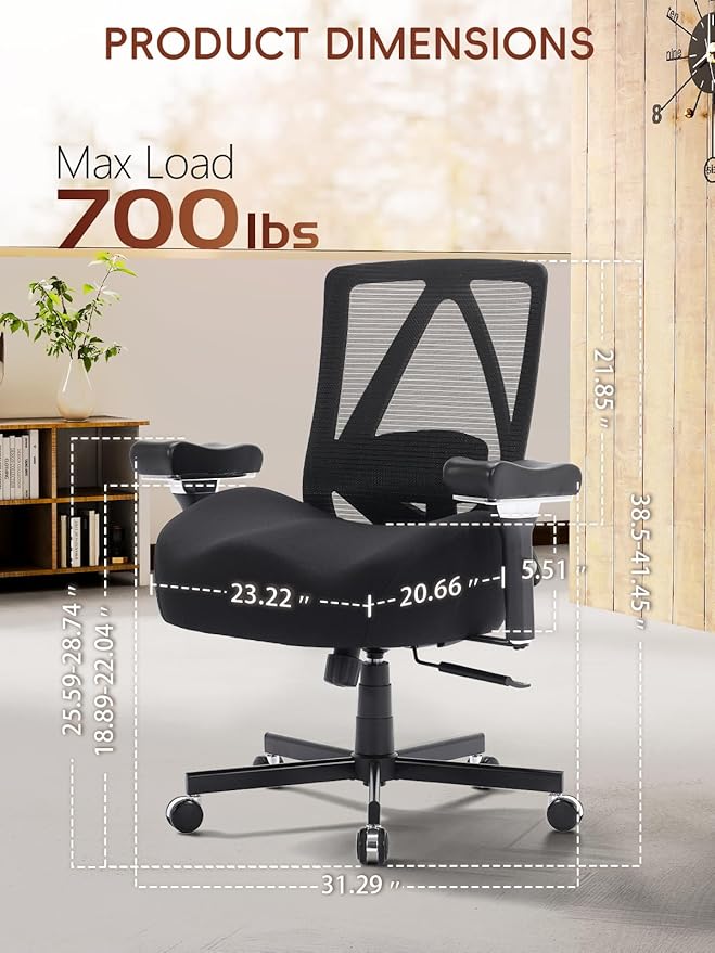 Silla de Oficina Ergonómica Ejecutiva con Respaldo de Malla miniatura 3