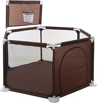 Amazon Co Jp キャンプ用品子供用ベビーサークルマルチアングルフェンス子供用プレイフェンス保護柵テント安全柵安全柵 色 茶色サイズ 70x66 5cm ベビー マタニティ