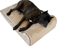 Vista 3 de Bully Beds Cama ortopédica para perros Cama de espuma viscoelástica para perros artríticos y ancianos Cama lavable a máquina con forro impermeable