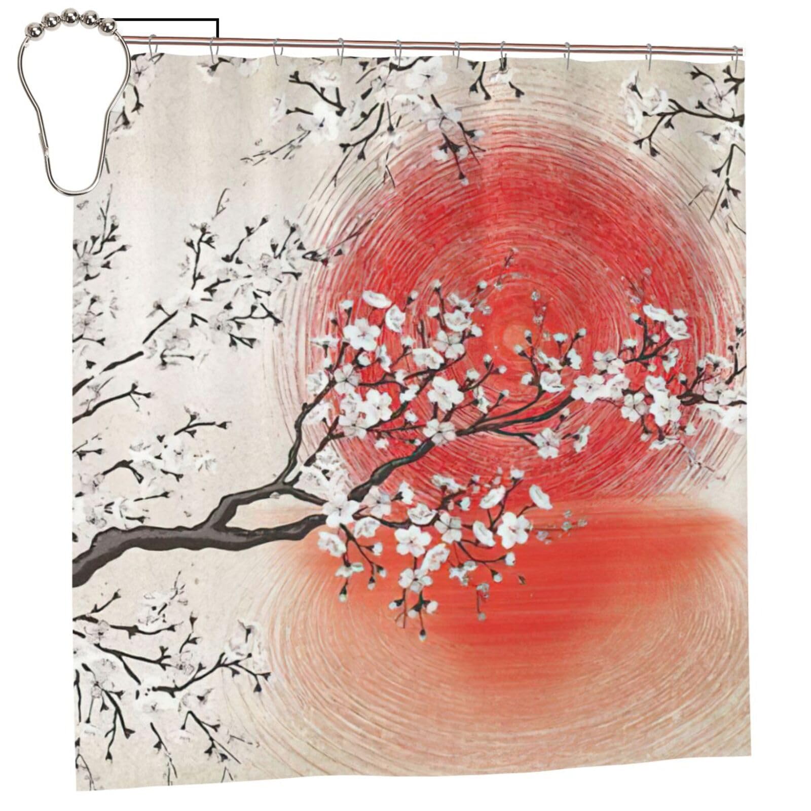 Rideau de douche polyester soleil 183x183 cm avec 12 œillets