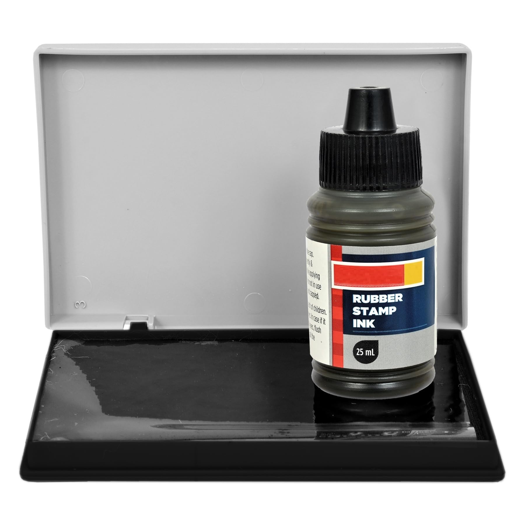 Stamp pad (Size 11.6 cm x 6.5 cm) Black Stamp Pad with Ink (Pack of 1)