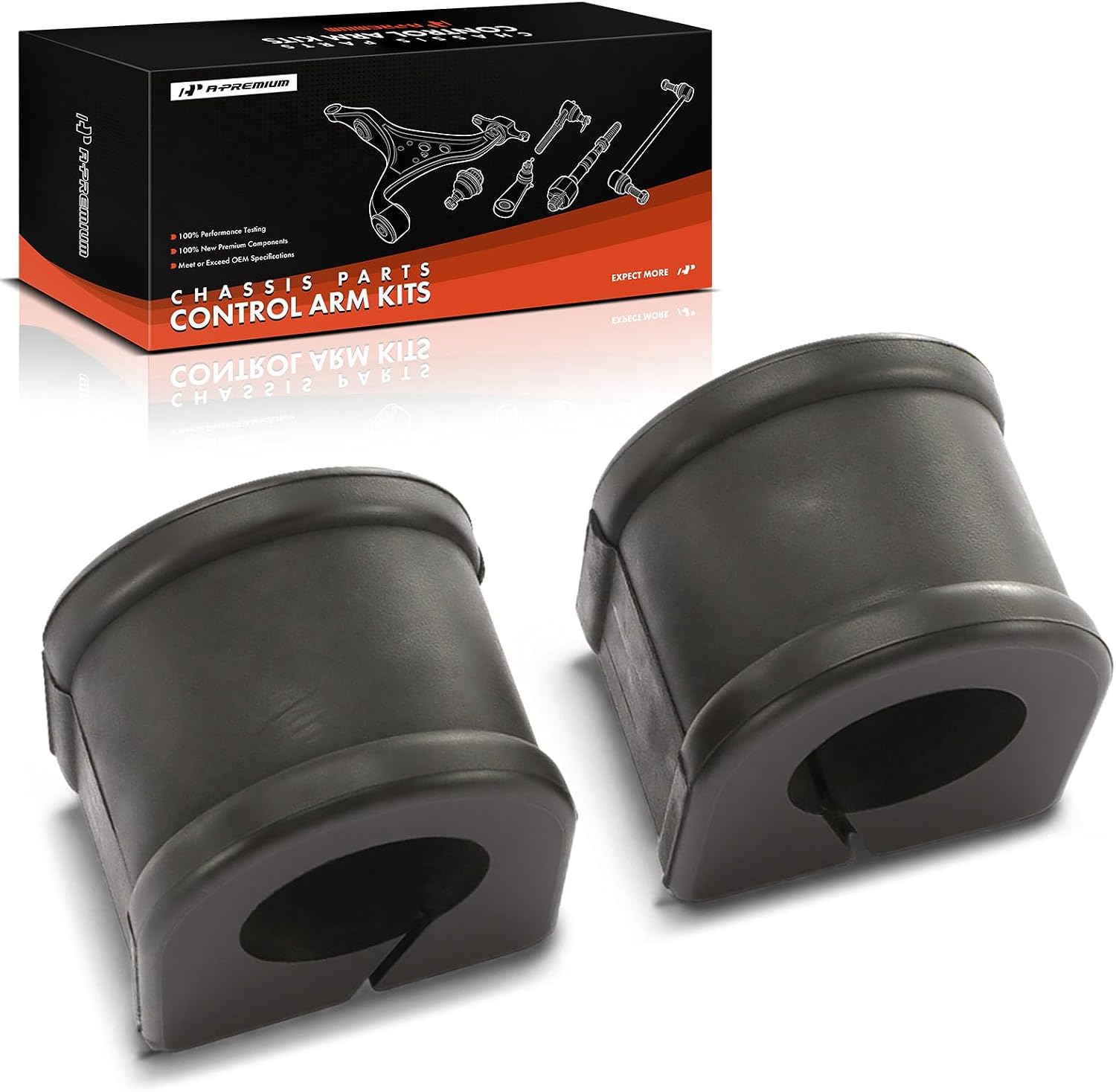 A-Premium 2 x Front To Frame Sway Bar Bushing Kits, Compatible with Chevrolet Impala, Impala Limited, Monte Carlo, Venture & Buick Allure LaCrosse, Regal, Century, Rendezvous & Pontiac & Oldsmobile