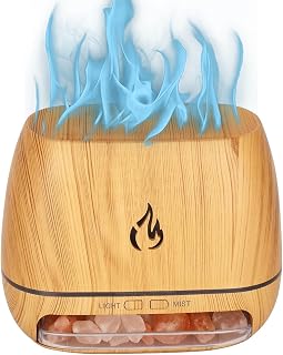 Difusor ultrasónico – Humidificador de fragancia de niebla fría Salt Rock, humidificador de fragancia con luz de 7 colores para usuarios de coche, spa, hombres, mujeres, dormitorio, oficina