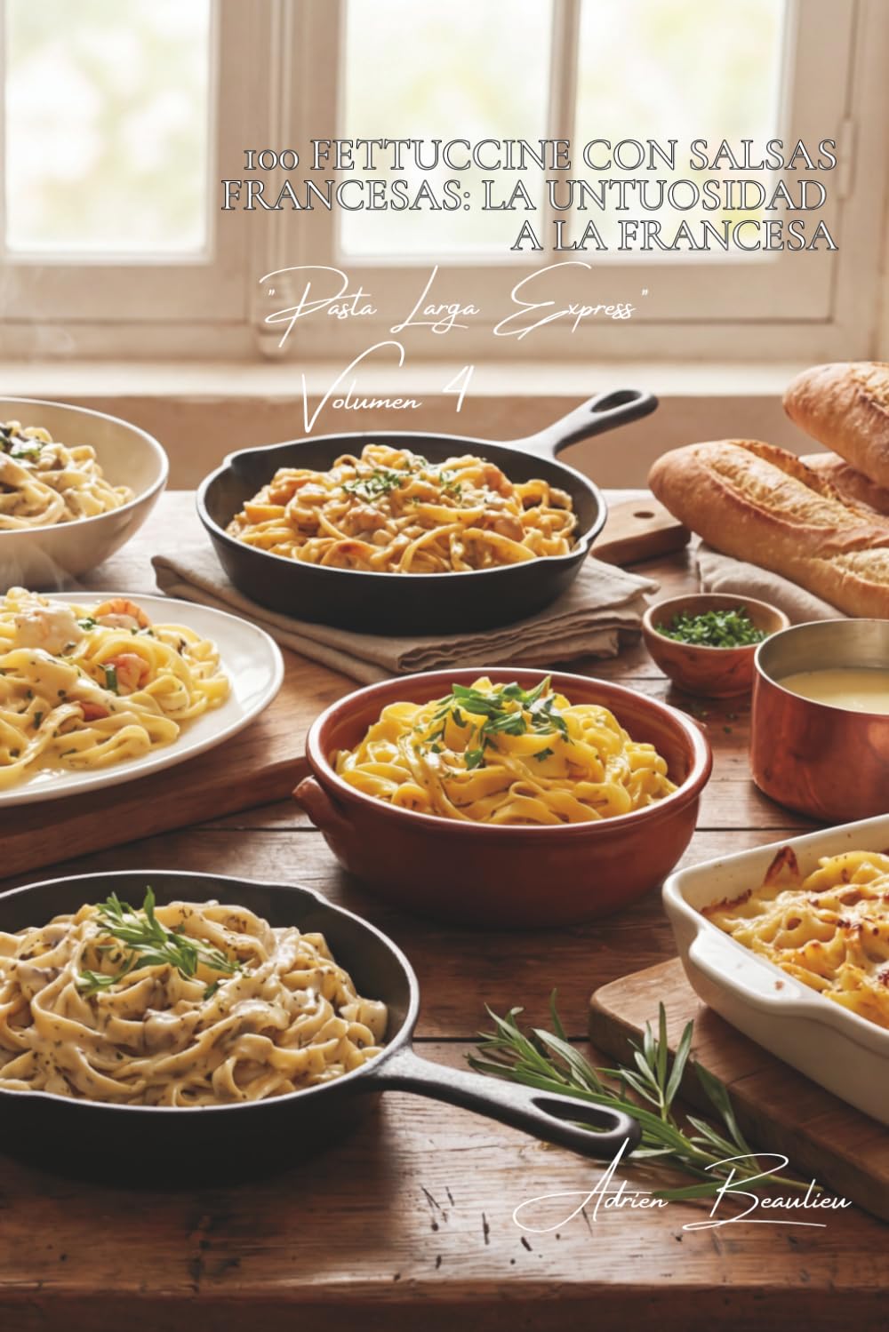 100 fettuccine con salsas francesas: la untuosidad a la francesa: Mantequilla, crema, vino blanco... los fettuccine como en un bistró francés (SERIE ... - Subserie "Pasta Larga Express" (8 libros))