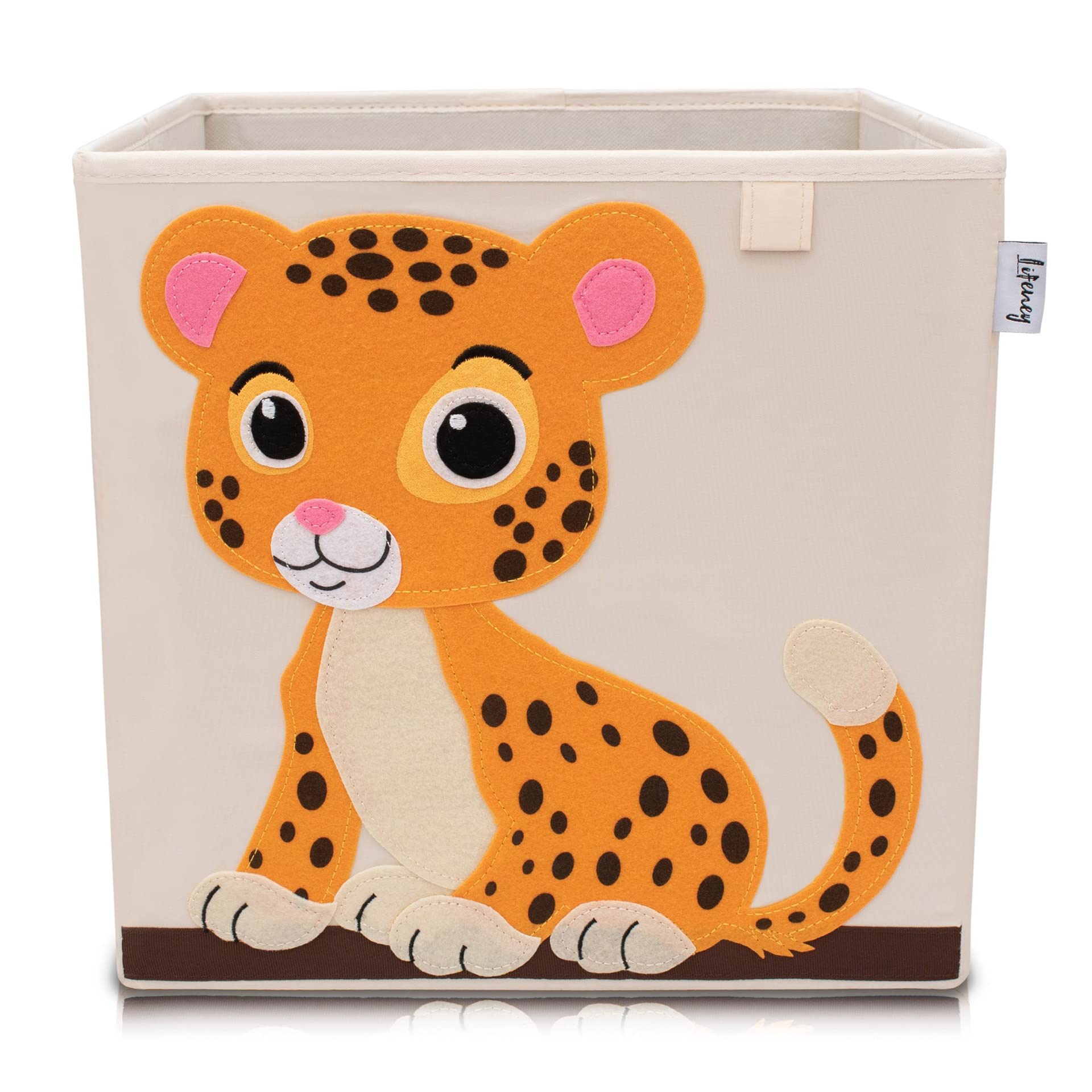 Aufbewahrungsbox im 3er Set Koala, Löwe und Tiger I Dreierpack Spielzeugbox mit Tiermotiv passend für Würfelregale I Ordnungsbox für das Kinderzimmer I Aufbewahrungskorb Kinder