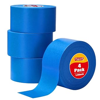 4 Rolls Painters Tape Blue Painters Tape 2 Inch Wide 1.89 in x 220 Yd Total | Multi-Surface Washi Masking Tape Bulk Blue Tape for Wall Painting Home Improvement DIY Crafts