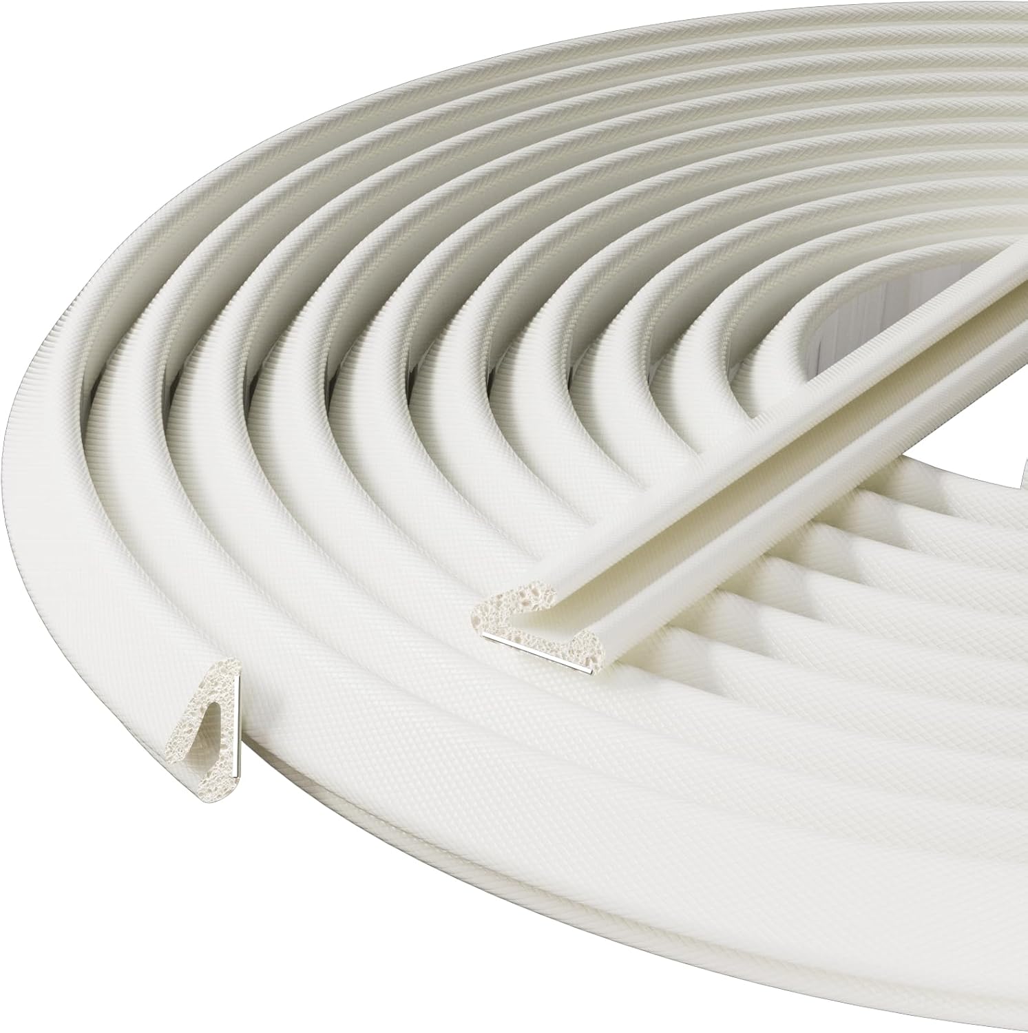 V-Shaped Thin Weather Stripping Door Seal, 19.7FT Small Draft Stopper for Doors, Foam Door Gap Filler, Insulation Winter, Soundproof,Noise-Reducing, Light-Blocking, Weatherproof Tape for Doors