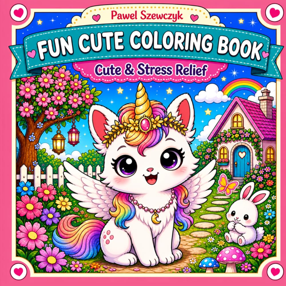 Magical Adventures: Cute Fantasy Coloring Book: Stress-Relief Coloring Pages with Adorable Magical Creatures and Enchanted Worlds