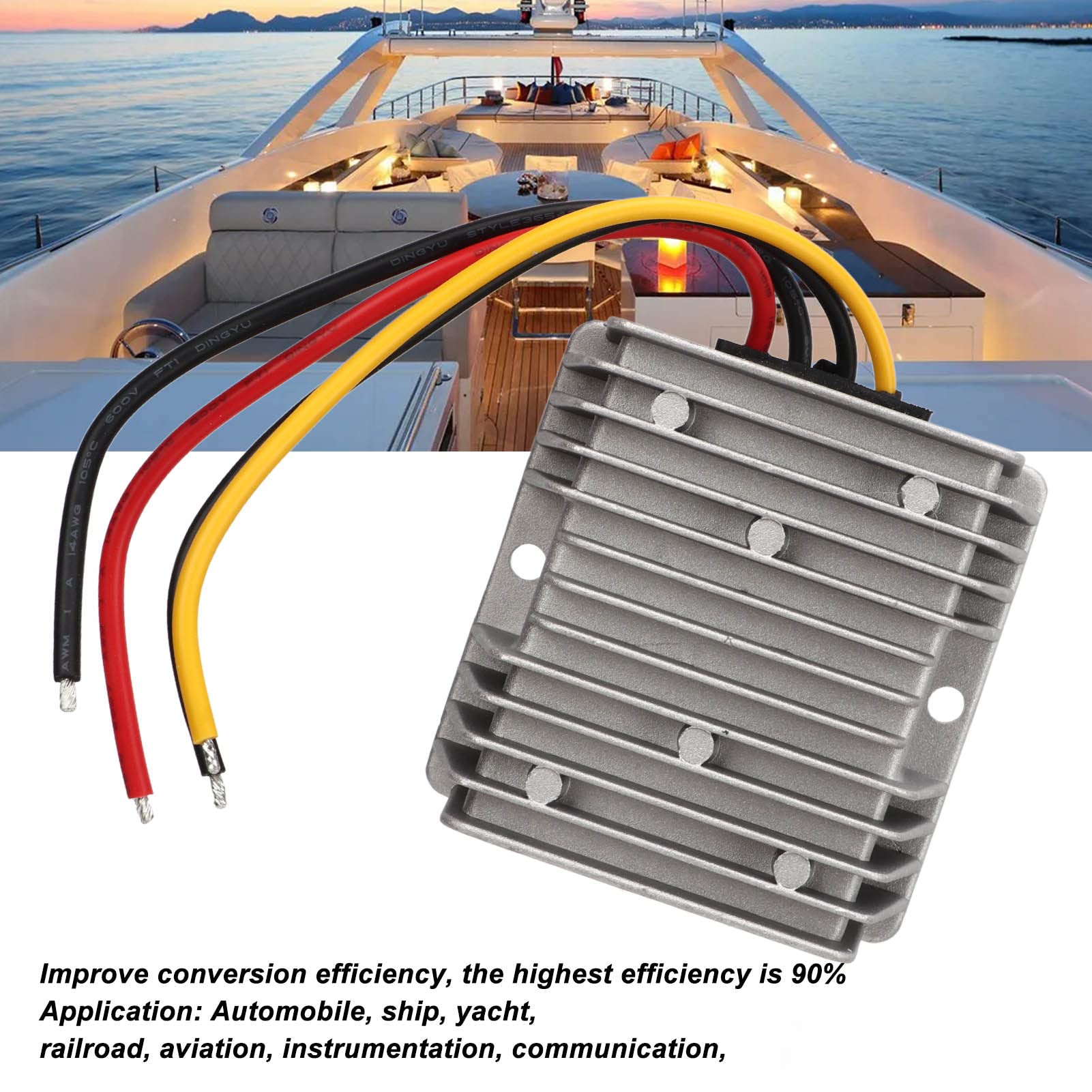 CHICIRIS Convertitore di Tensione del regolatore: Ingresso 12 V/24 V, Uscita 13,8 V, Protezione di Sicurezza Intelligente, Prestazioni Elevate, Design Compatto, Ampie Applicazioni