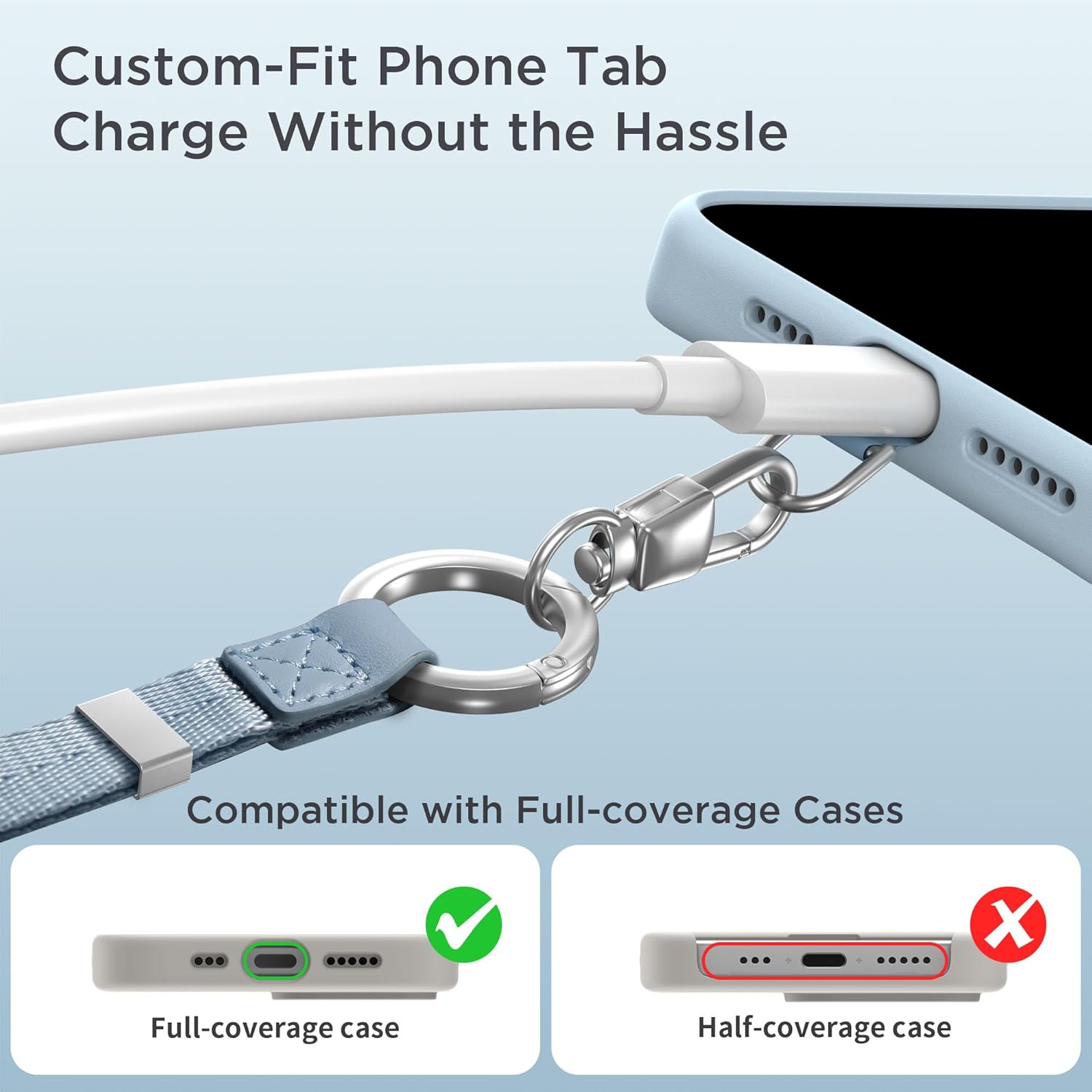 Phone Lanyard 2 in 1, Anti Theft Phone Strap Crossbody for Women, Adjustable Phone Wrist Strap - Image 5