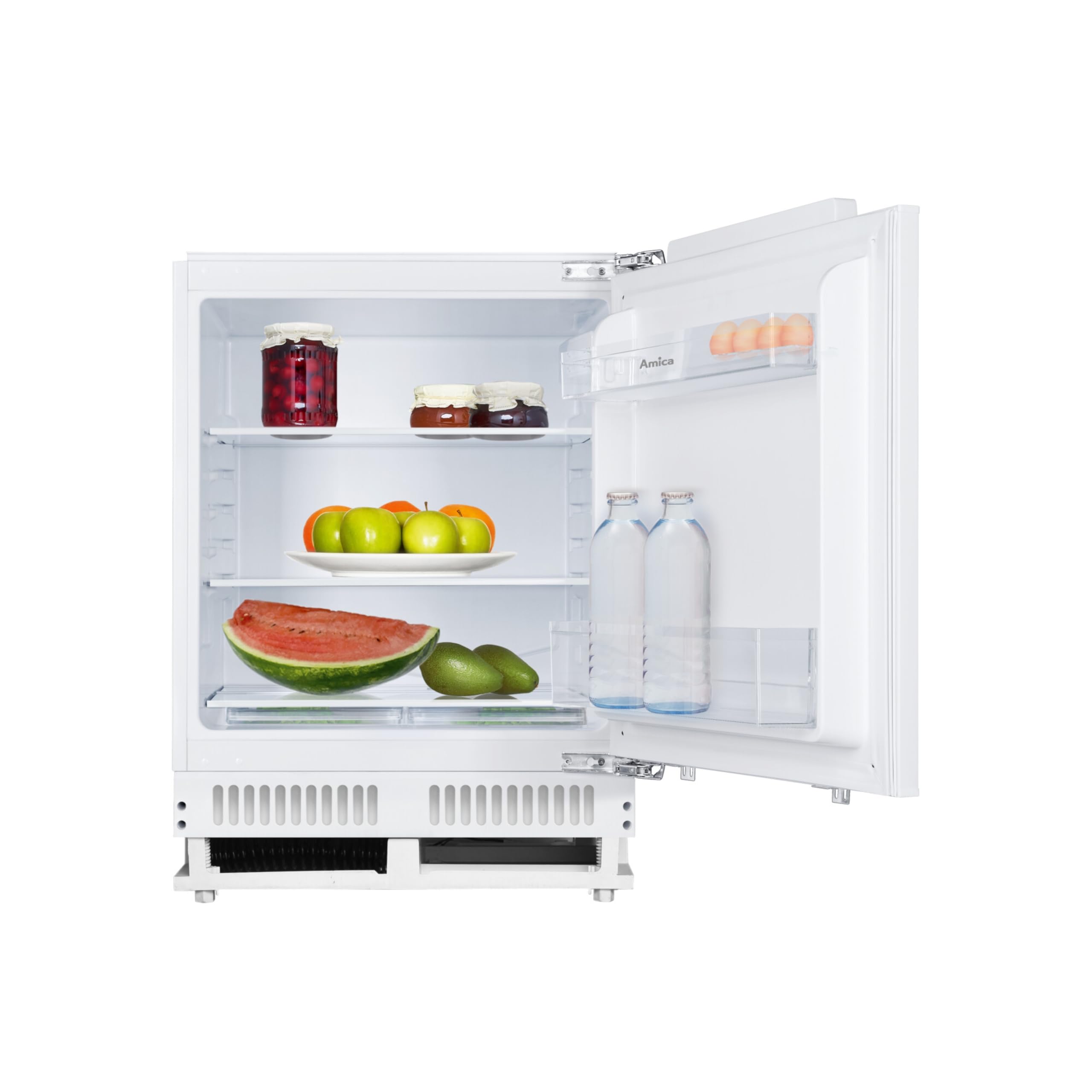 Amica Unterbau Vollraum Kühlschrank für 82 cm Nische Festtür-Technik elektronische Steuerung Inverter Kompressor Tür-Offen-Alarm