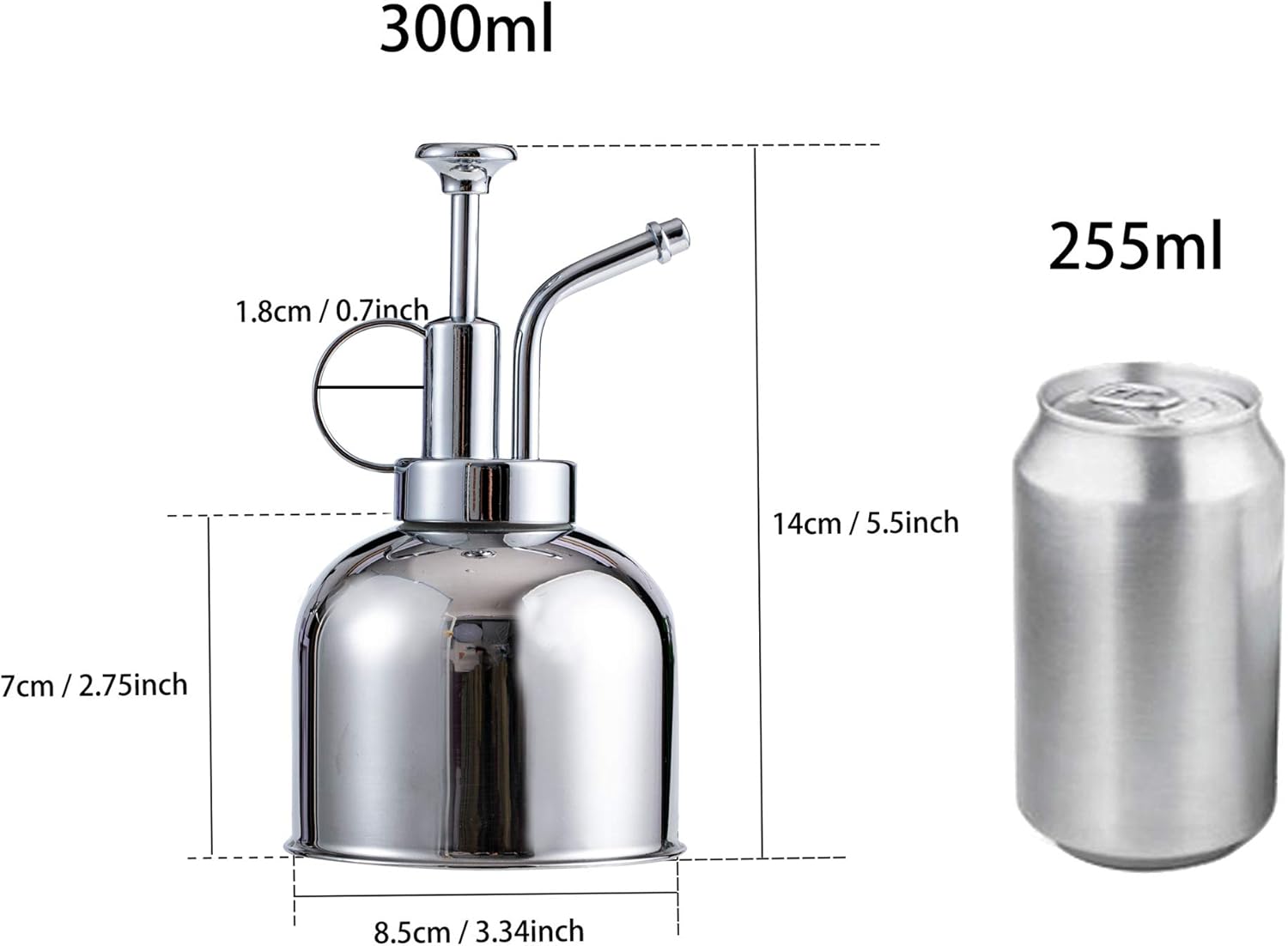 Amazon Imeea 園芸用霧吹き 霧吹き 300ml じょうろ 水差し 園芸 掃除 散水 観葉植物 シルバー じょうろ