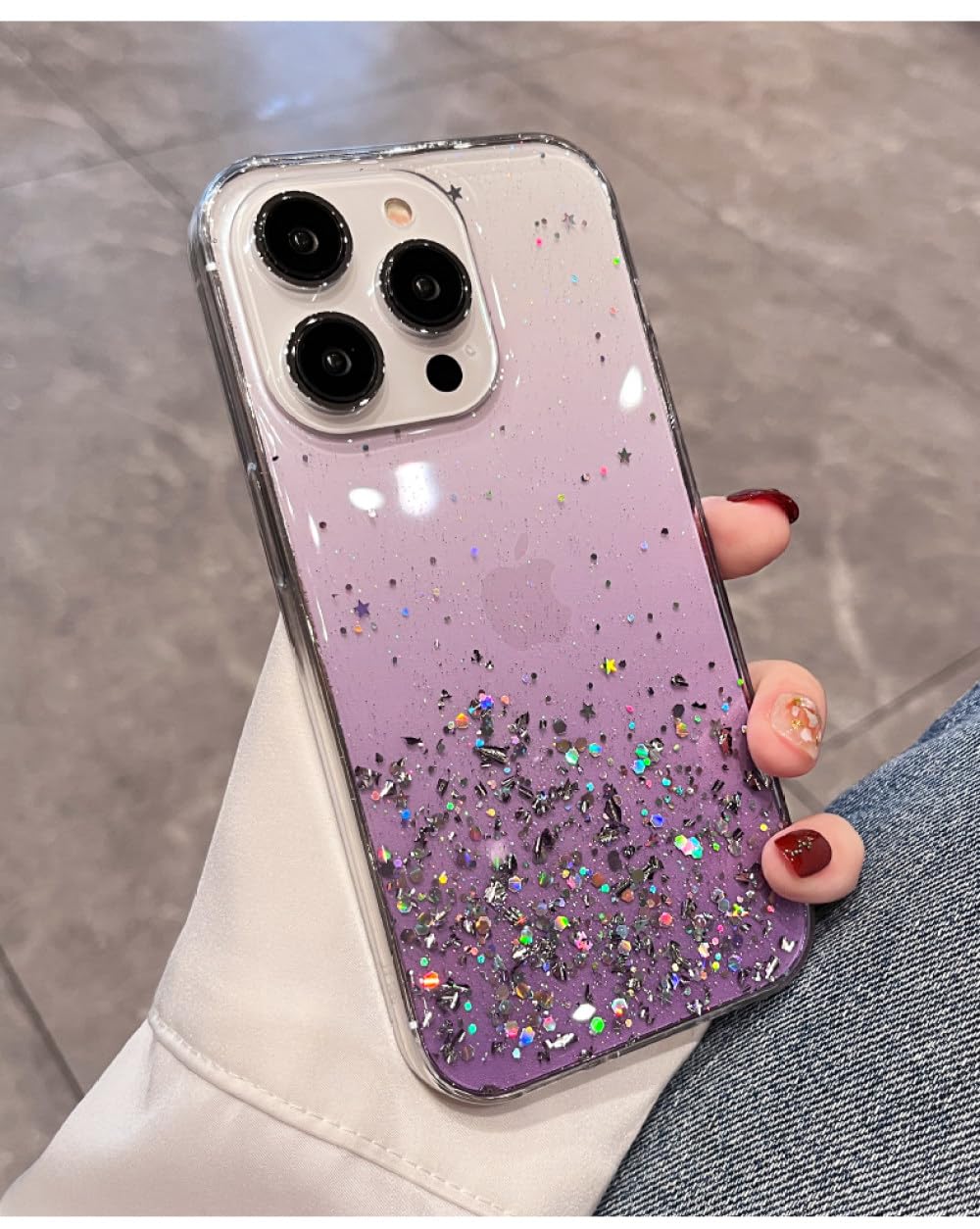 LA VOLATIL Custodia Trasparente Con Glitter Per IPhone X E XS - Design Esclusivo The Dancing, Protettiva E Resistente