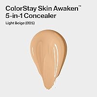 Vista 2 de Revlon ColorStay Skin Awaken Corrector 5 en 1, ligero, cremoso maquillaje facial duradero con cafeína y vitamina C, para imperfecciones, ojeras