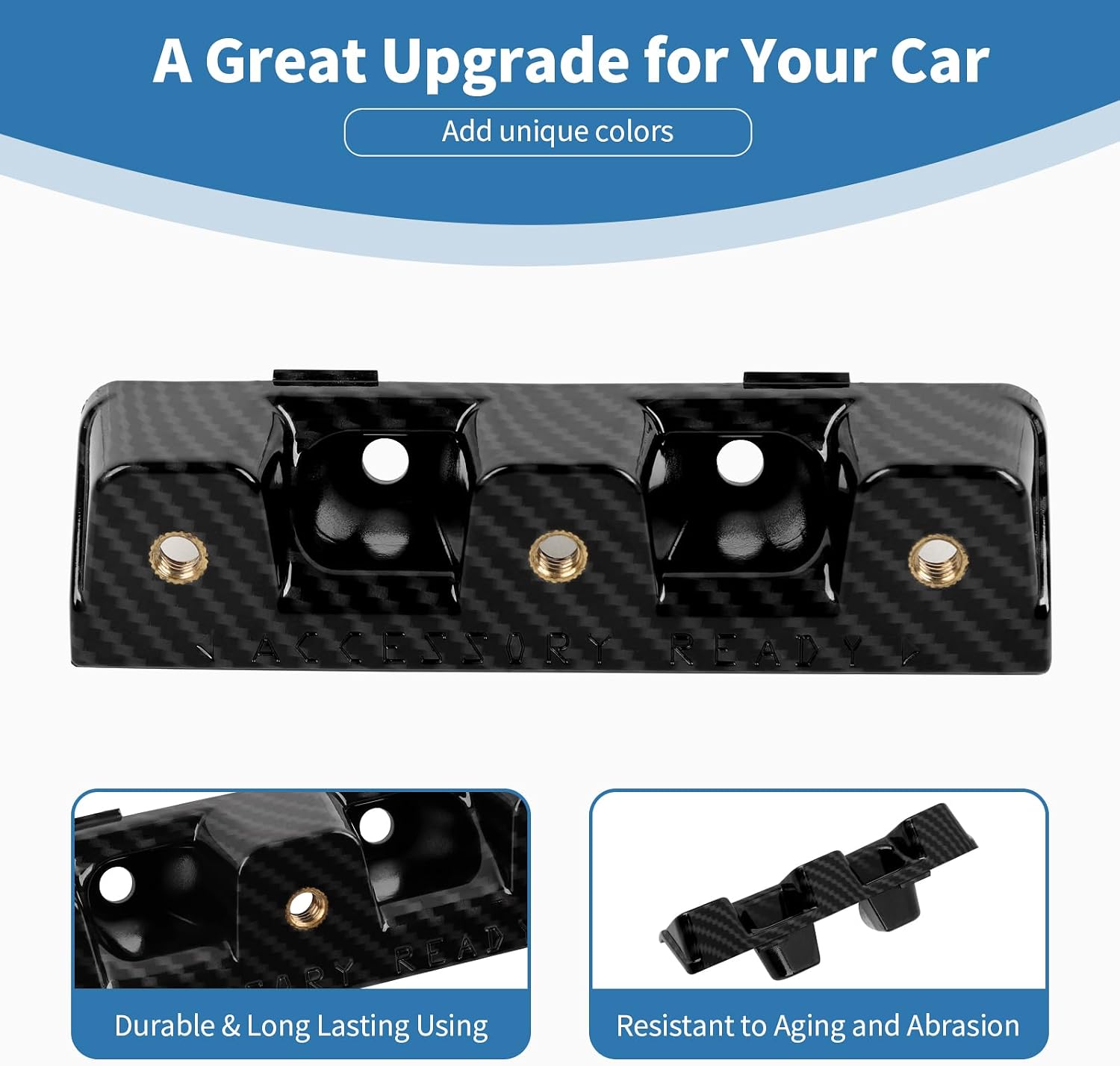 for Bronco Dashboard Multi-Function Bracket Accessory Ready, Dash Holder Rail Kit for Ford Bronco 2021-Present Carbon Fiber Mount Accessories Replacement