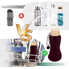 Collapsible Water Bottles,650ml,Leak Proof,Reuseable BPA Free Silicone Foldable Water Bottles,Durable Lightweight for Travel Gym Camping Hiking,Compact Size Portable Sports Water Bottle (Coffee)