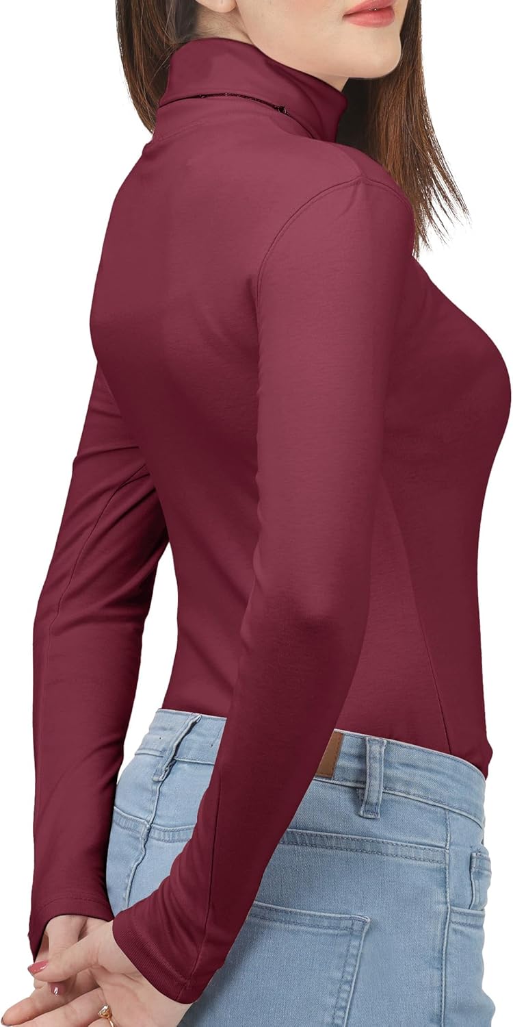 NY Threads Women's Long Sleeve Turtleneck Thermal Tops 3 Pack - Image 2