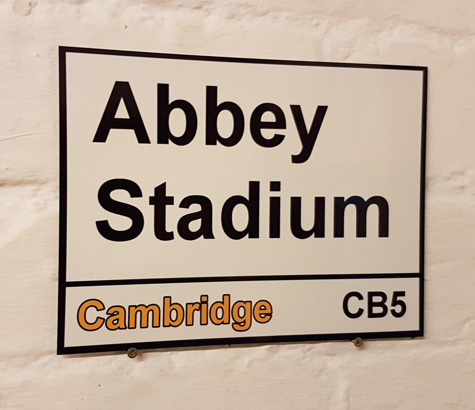 Yelaceccb New Metal Street Sign Cambridge United Fc Abbey Stadium Metal Street Sign 8X12 Inches
