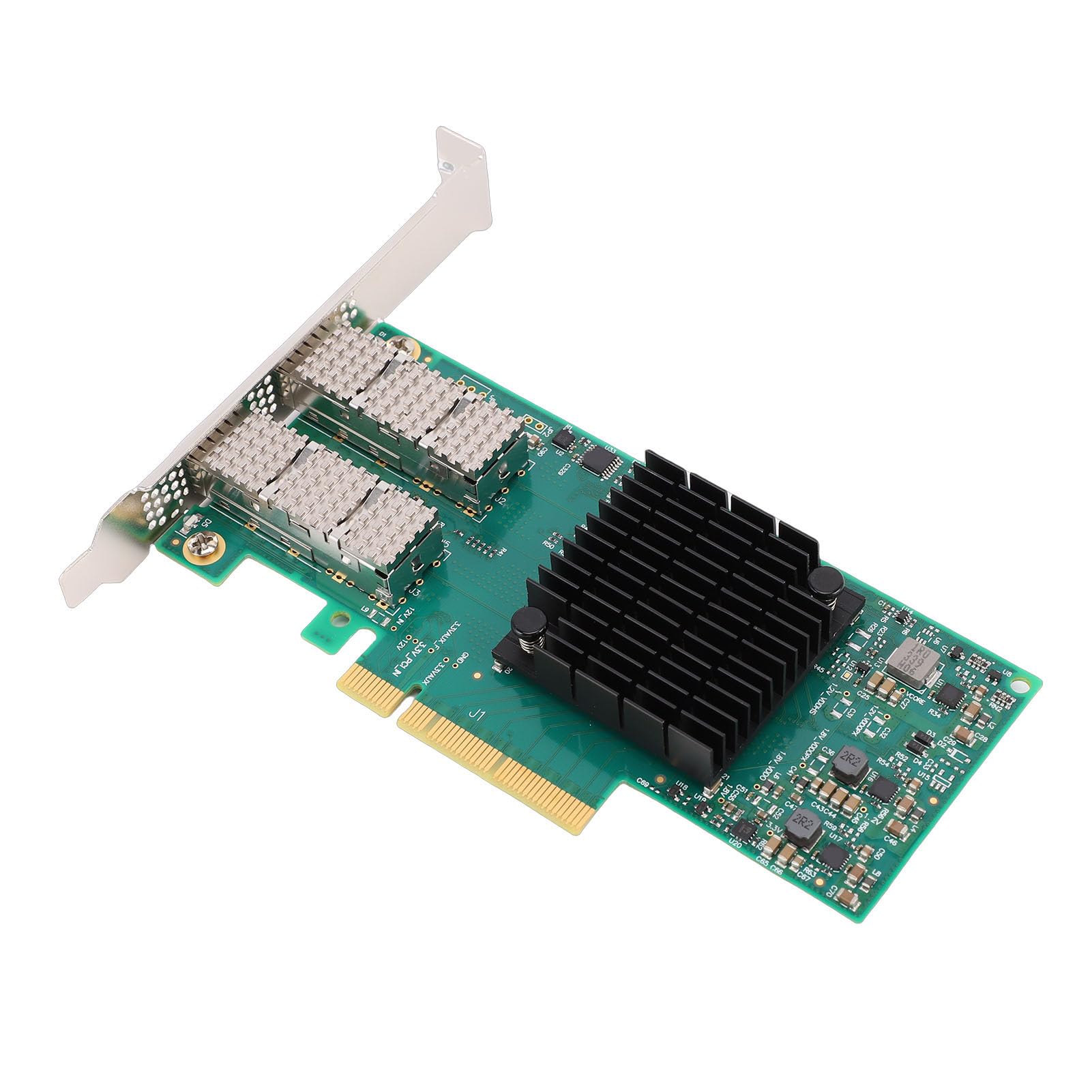 Luqeeg Scheda di Rete per Server a Doppia Porta, Trasmissione Dati Ad Alta velocità da 10 Gbps con Tecnologia RDMA a Bassa Latenza, Ideale per più Sistemi Operativi e di Fibra