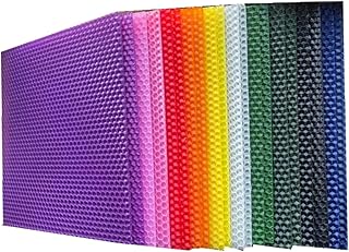 Atozbit DIY Candles Sheet, Beeswax Honeycomb Candle Kit (8Ã—8 in) - 20pcs in 10 Colors, with 30pcs Cotton Wicks (8 inch for Each), Make Ideal Kids and Adults, Multicolor