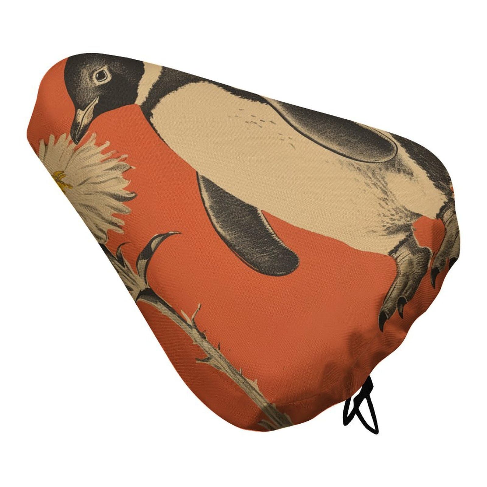 A Flower Bike Seat Cover for Men Women, Waterproof & Dustproof Bike Seat Cushion with Drawstring, Adjustable Bicycle Saddle Cover for Or Rain & Sun Protection