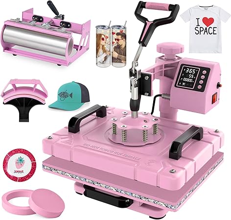 Heat Press Machine 12x15 inch Sublimation Heat Press 360° Swing Away Heat.