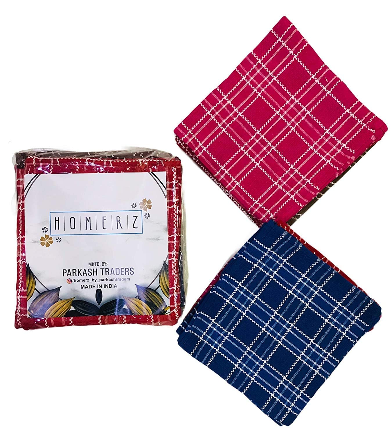 Homerz Premium Set of 6 Pure Cotton Multipurpose use Dish Towel,Highly Absorbent for Cleaning & Quick Drying of Plates & Glasses, 18 x 18 inch (Pack of 6) (B0CKWJQVGC) Amazon Price History, Amazon Price Tracker