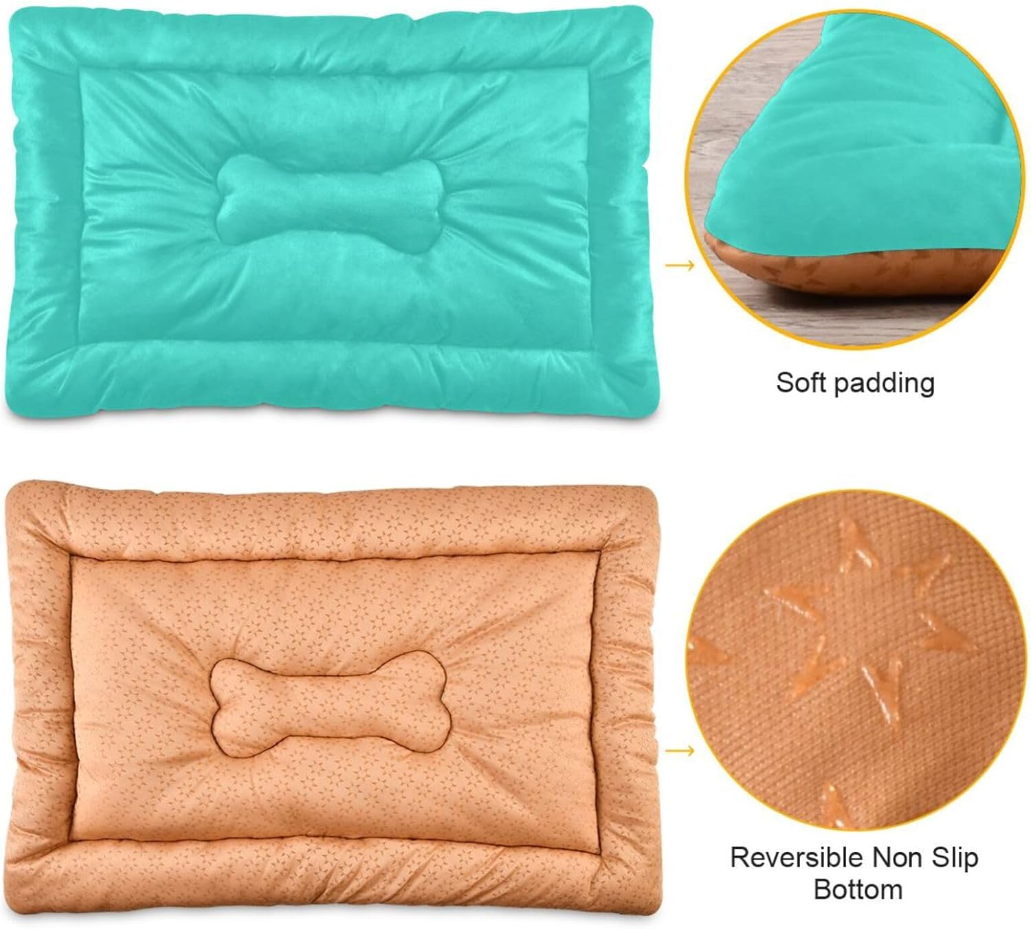 review Turquoise Pet Bed, Dog Bed Mat, Anti Slip Pad, Mattress Washable for Pets Sleeping