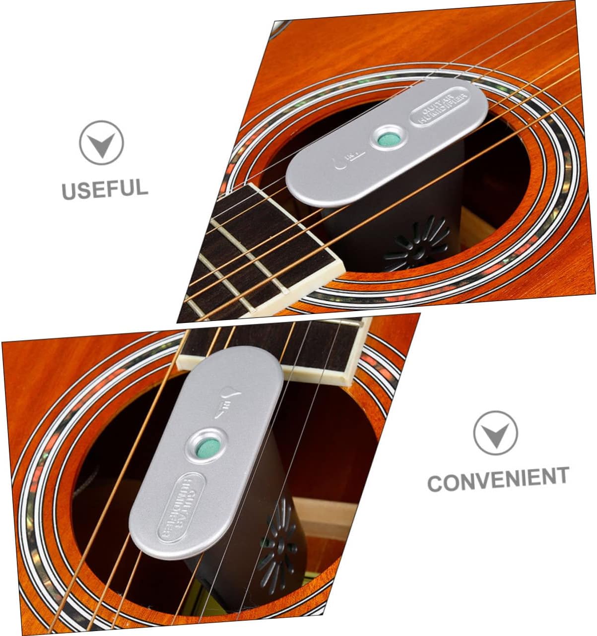 Guitar Humidifier with Sponge for Acoustic Guitar 1 Pcs White