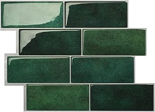 SMART TILES Peel and Stick Backsplash - 5 Sheets of 11.56" x 8.38" - 3D Adhesive Peel and Stick Tile Backsplash for Kitche...