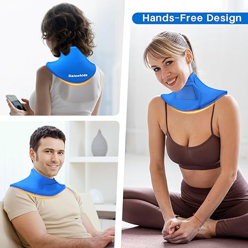 Miniatura 6 de Soporte cervical refrescante para el cuello, paquete de gel de compresión reutilizable para calor y frío para aliviar el dolor de cuello, hombros,