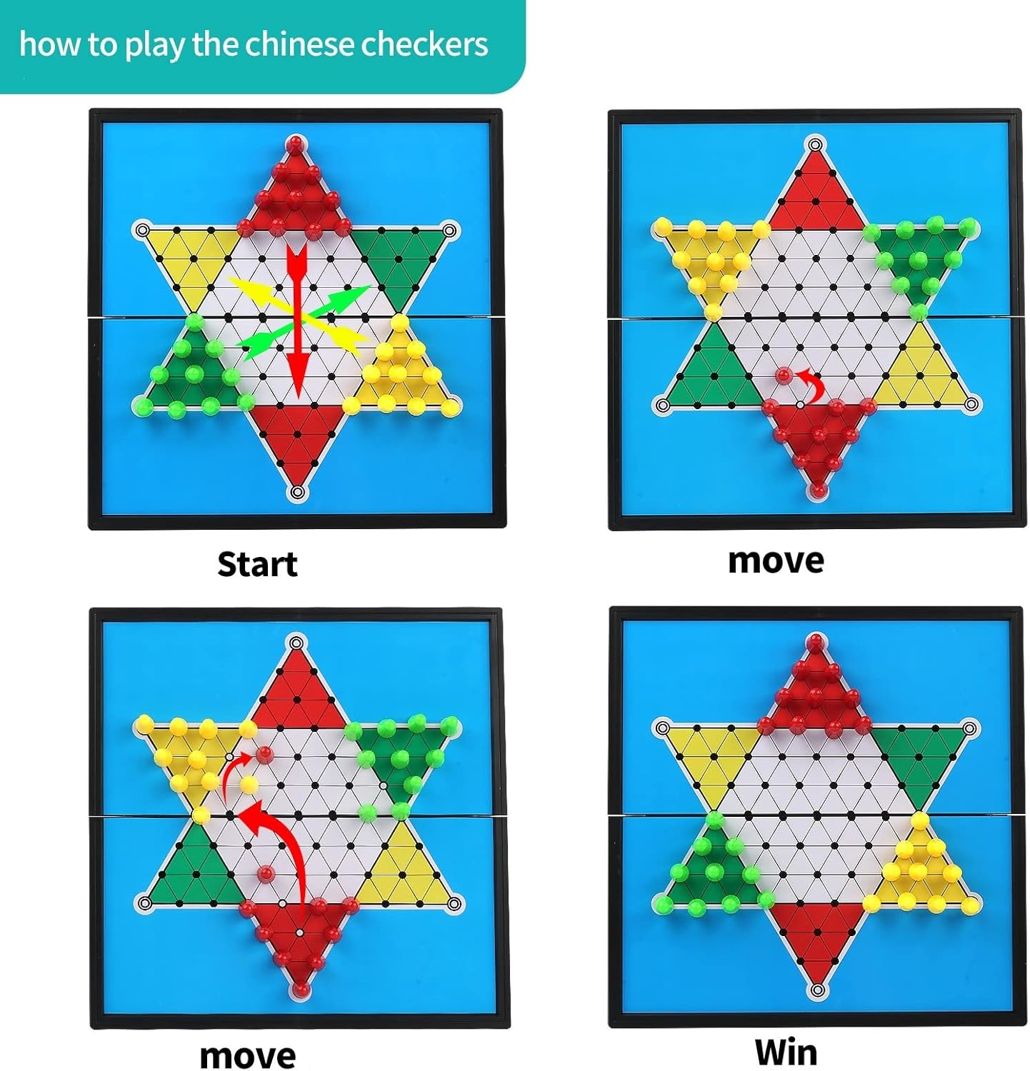 Andux Foldable Magnetic Chinese Checkers Portable Board Game Set CXYXQ-03 (M) 2508