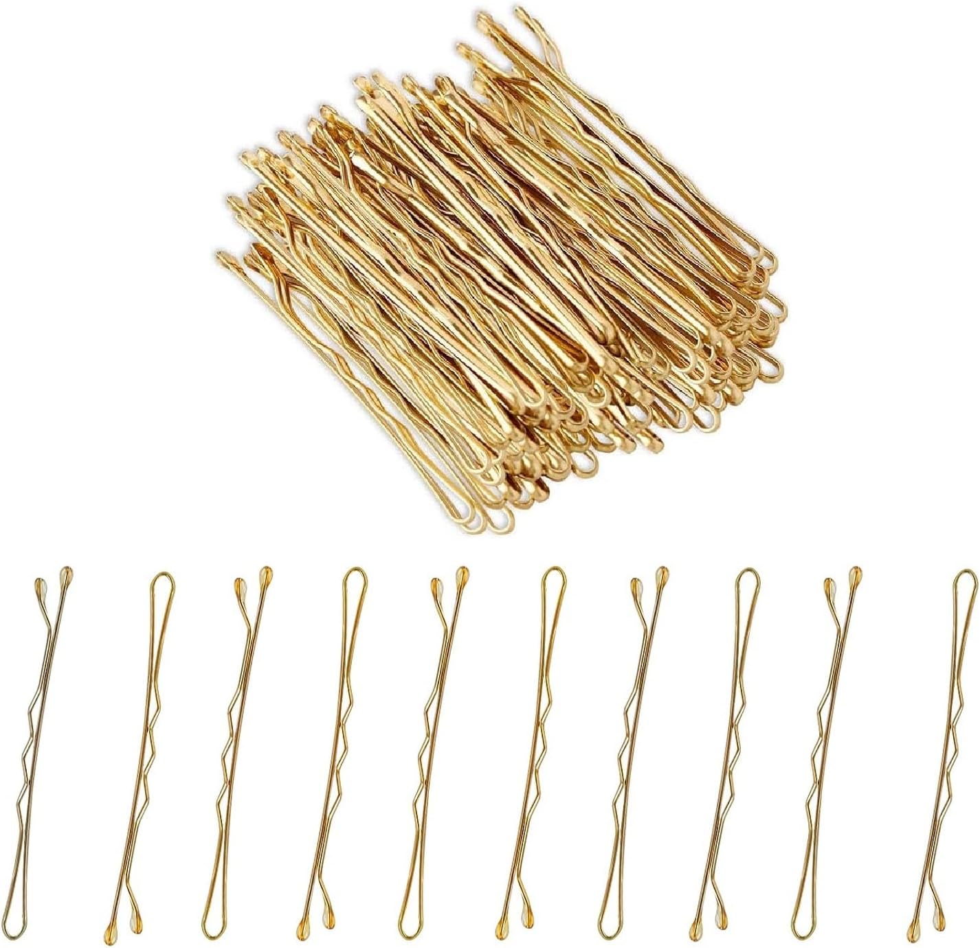 48Pc BOBBY PINS Kirby Grips Hair Clips Slides Long Hairpin Blonde/Brunette/Black | UK