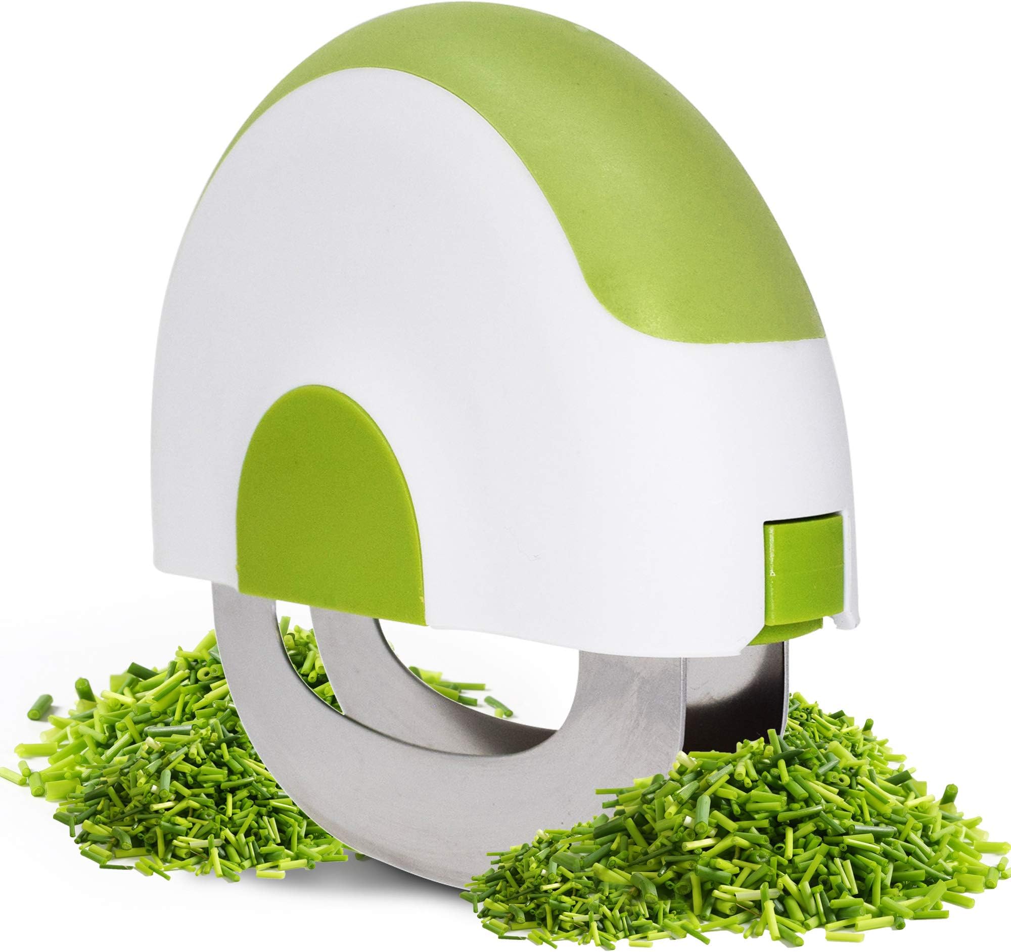 EXULTIMATE Salad Hand Chop Mezzaluna Rocker Knife Food Vegetable Herb Salad Nut Mincing Knife