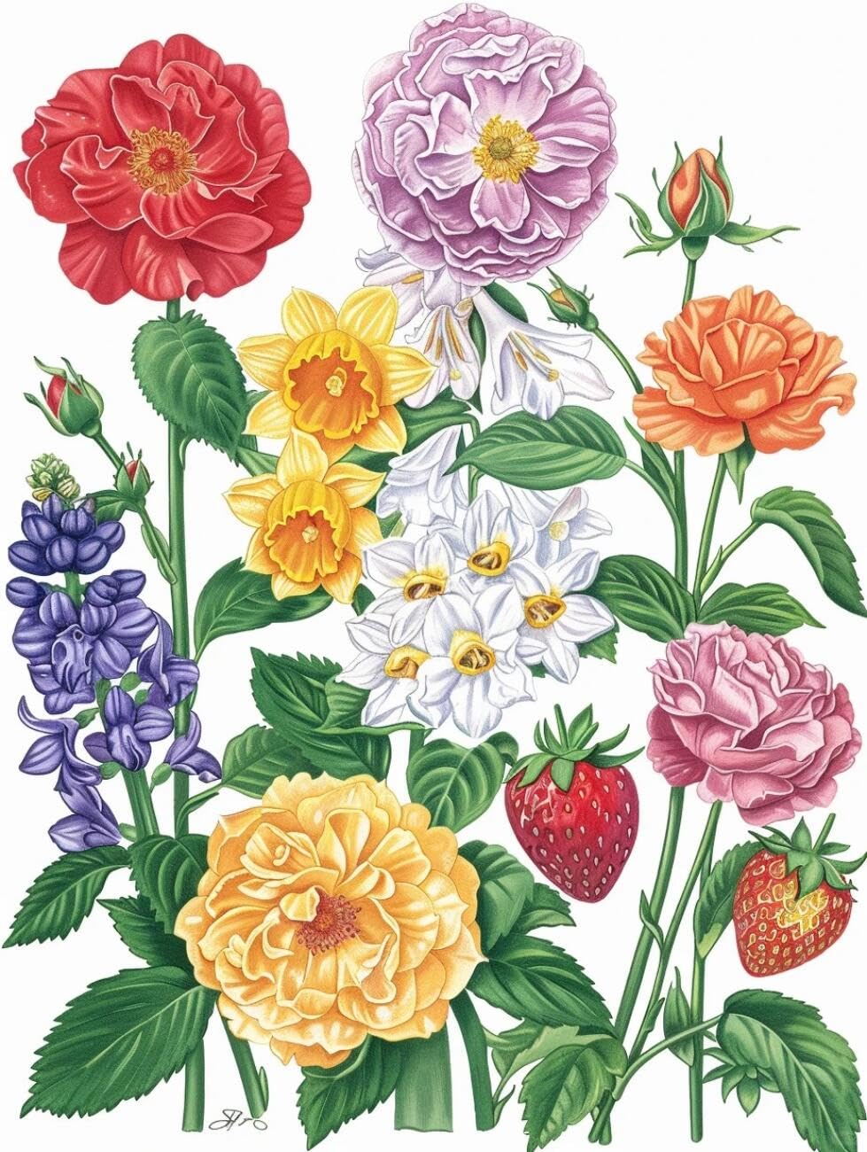 Rkflgew O 14Ct Stamped Cross Stitch Kits Watercolor Flowers Preprinted Fabric Cross Stitch Diy Art Needlecrafts Embroidery Kits For Adults Beginners 40X50cm