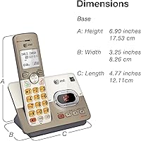 Vista 10 de AT&T - Teléfono inalámbrico expandible con sistema de respuesta y teclas XL retroiluminadas, 5 terminales