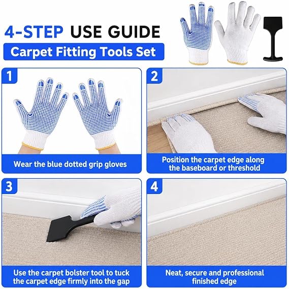 2 Pcs Carpet Bolster and Carpet Fitting Tools Set, Bolster Chisel