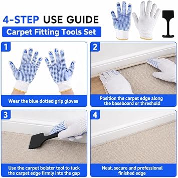 2 Pcs Carpet Bolster and Carpet Fitting Tools Set, Bolster Chisel
