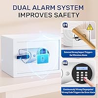 Vista 6 de BlackSmith Biometric Safe 1.0 Cub Digital Home Security Safe with LCD Display Dual Alarm System Mute Mode Quick Access Fingerprint Recognition Lock