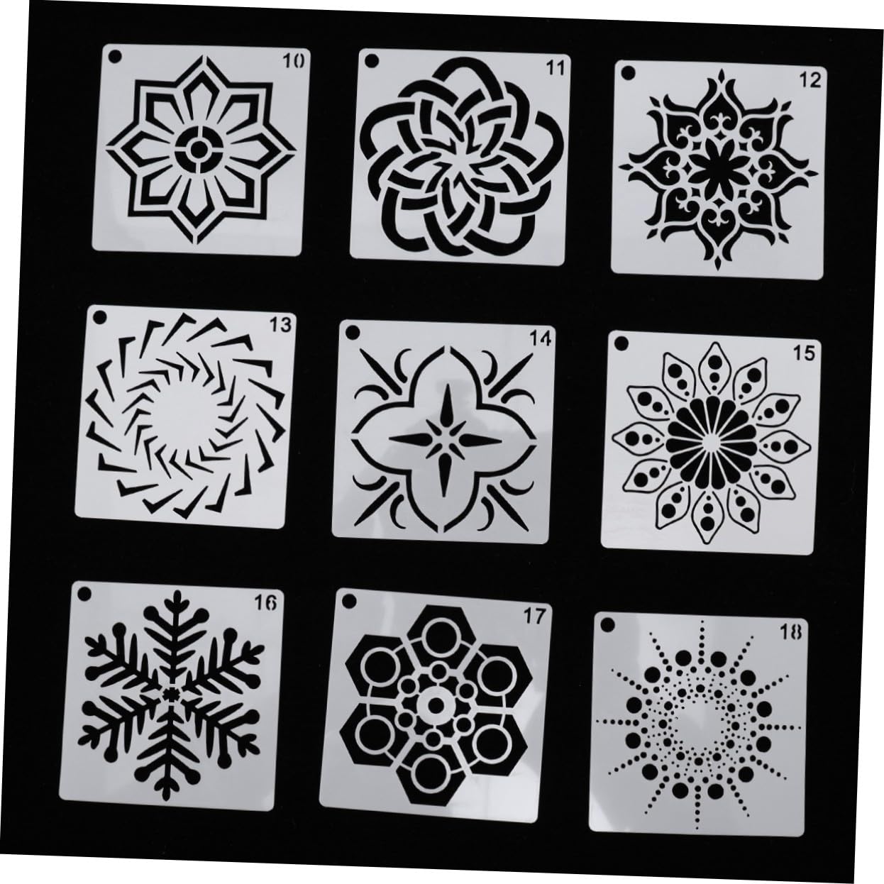 Operitacx 108stücke Mandala Schablonen Kreative Malvorlagen Für Wandgestaltung Möbel Und Mehr Hochtemperaturbeständig Wiederverwendbar Flexibel Und