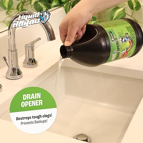 Miniatura 4 de Liquid Rhyno - Abridor de drenaje de 62 onzas, 2 unidades concentradas para desagües de fregadero, bañera o ducha, acción rápida Pro Strength limpia