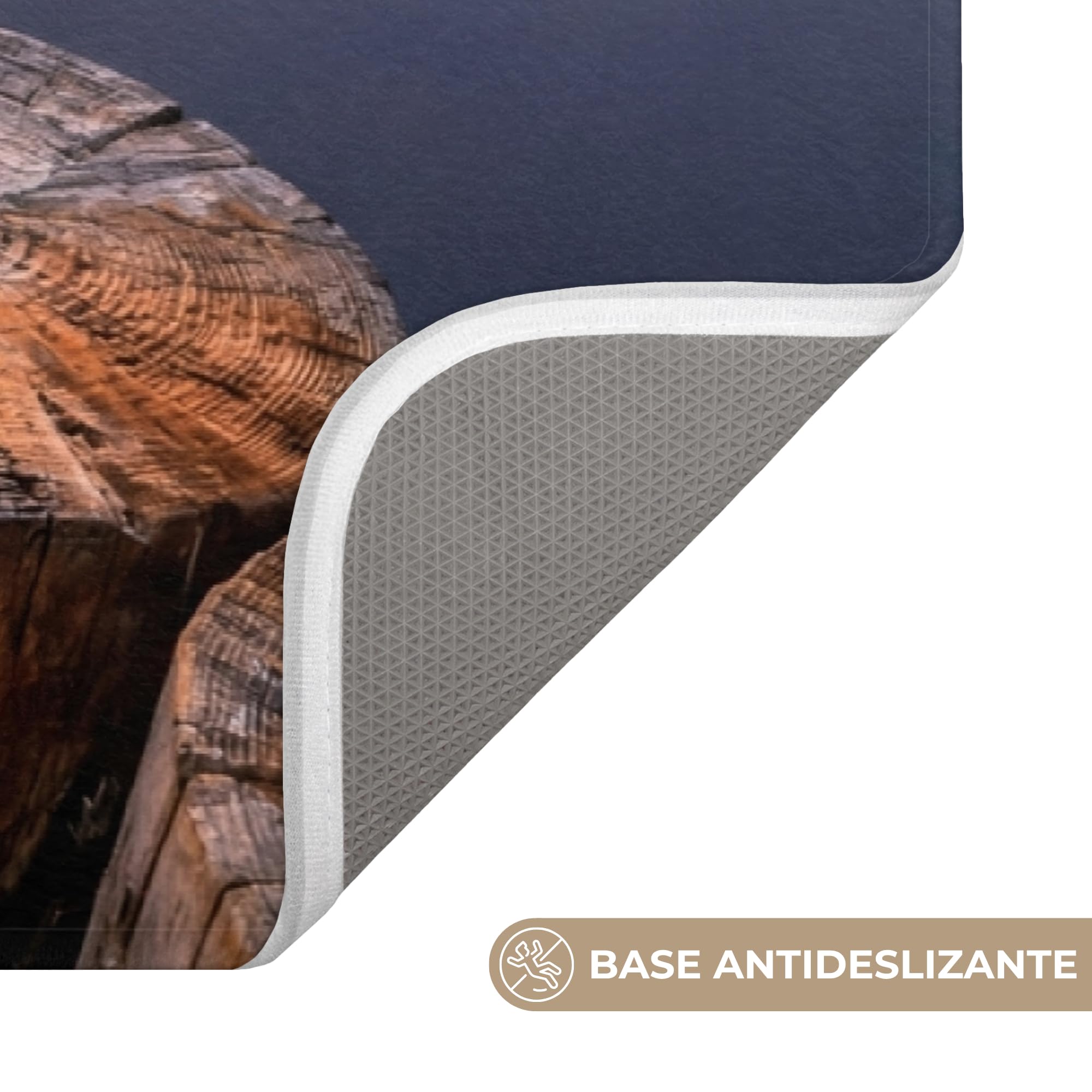 Alfombra Baño Rectangular 90x60 cm Decoracion Bathroom Mat Non Slip Shower Lavable Antideslizante Alfombrilla Tapete Banheiro Madera - Postes - Agua