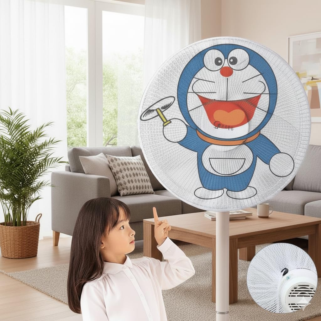 DARSHANAM WORLD Waterproof & Washable Fabric | Protects from Dust, Dirt & Moisture Stylish, Easy-to-Clean, Long-Lasting Protection Universal Table Fan Cover Dust Protector Durable Material-picture-16