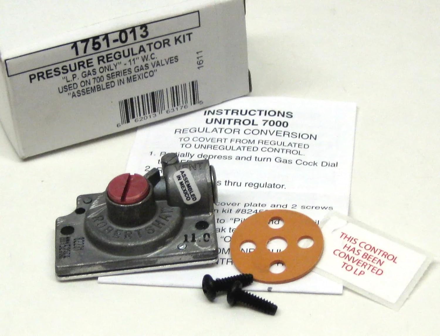 LP Gas Converstion Pressure Regulator Kit 1751-013,Replacement for Robertshaw OEM