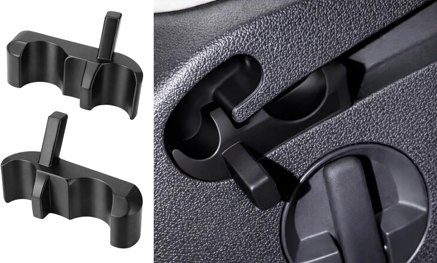 Supports de plateau de coffre compatibles avec Audi Q3 (2011-2018)/ Charnières renforcées anti-casse compatibles avec Q3 8U0863880L/ Étagère pour rideau en ABS Noir V2